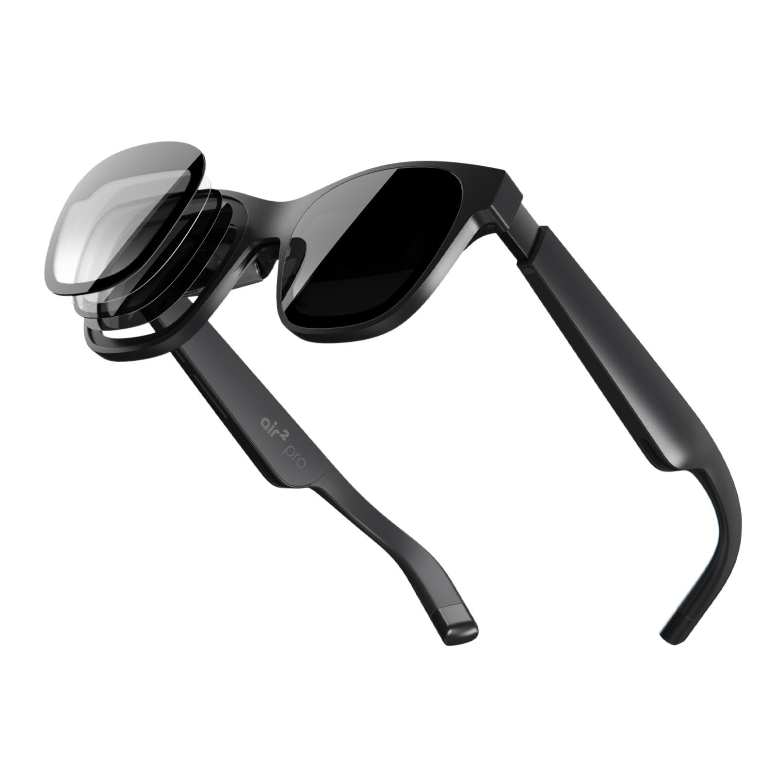 display glasses by Xreal air 2 pro AR glasses 130'' personal cinema display with its beem pod