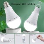 LED rechargable light bulbs 18/10watts Emergency Bulb for Power Outage Restaurants, Guest Rooms, Camping, Hiking, Daylight White