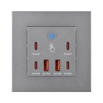 USB Outlets, 45w /65w Wall Outlet with 6 USB Ports, Dual USB C Ports Outlets, for fast charging wall sockets