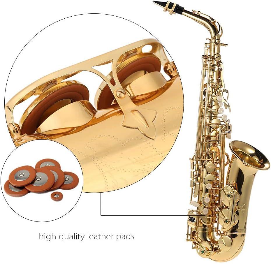 Alto Saxophone Brass Lacquered Gold E Flat Sax 802 Key Type Woodwind Instrument
