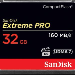 SanDisk 32GB Extreme PRO CompactFlash Memory Card UDMA 7 Speed Up To 160MB/s