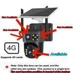 AOC CCTV solar Security Cameras Outdoor WiFi,5G/2.4G Cameras for Home Security Solar Power with Dual Lens,Motion Detection,Night Vision,2-Way Audio,Weather Proof