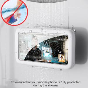 shower phone holder bathroom phone wall holder for smartphone cover box water proof rotatable