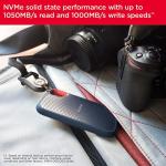 SanDisk 1TB Extreme Portable SSD - Up to 1050MB/s, USB-C, USB 3.2 Gen 2, IP65 Water and Dust Resistance,  - External Solid State Drive - SDSSDE61-1T00-G25
