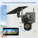 AOC CCTV solar Security Cameras Outdoor WiFi,5G/2.4G Cameras for Home Security Solar Power with Dual Lens,Motion Detection,Night Vision,2-Way Audio,Weather Proof