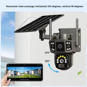 AOC CCTV solar Security Cameras Outdoor WiFi,5G/2.4G Cameras for Home Security Solar Power with Dual Lens,Motion Detection,Night Vision,2-Way Audio,Weather Proof