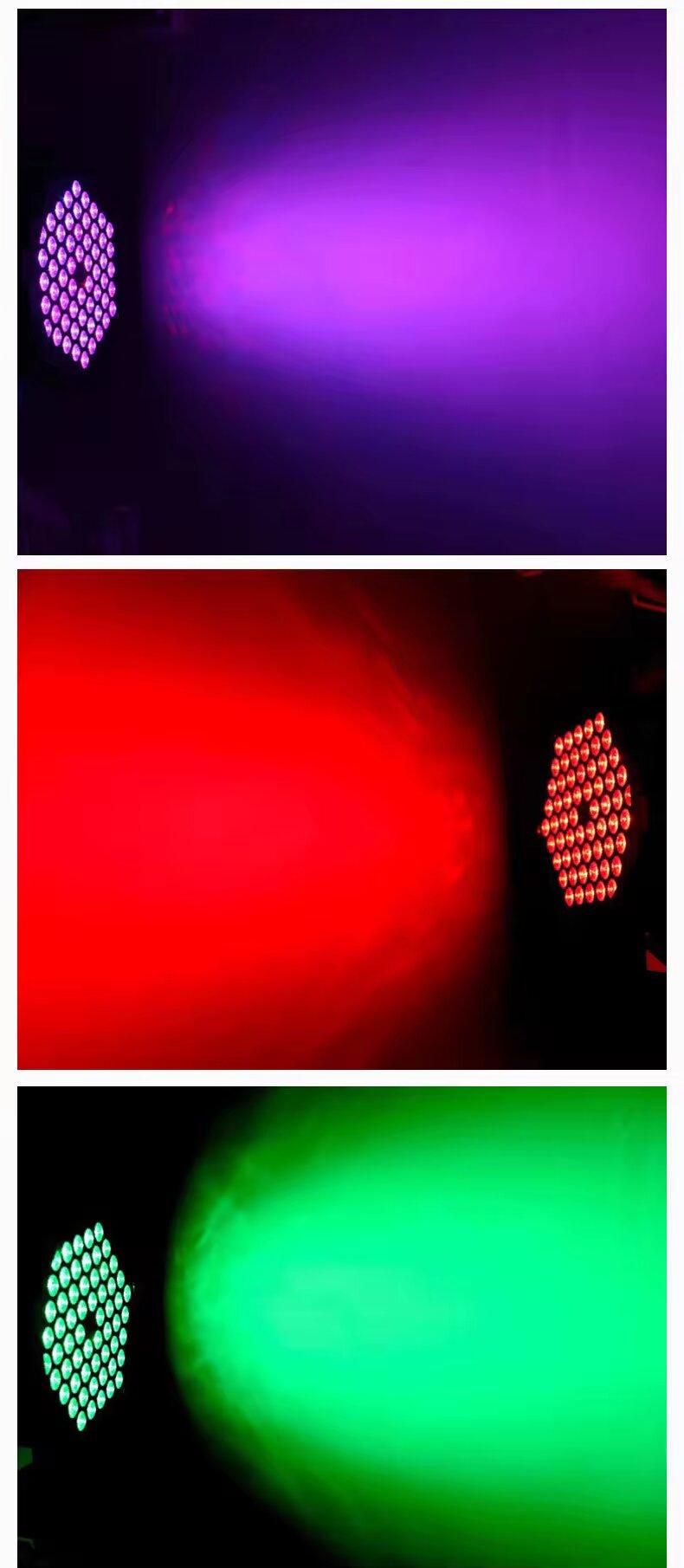 LED mini plastic flat par 54pcs 60pcs*1.5W RGB 3in1 stage light LED par light for stage wedding bar disco