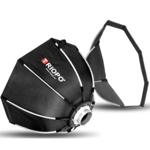 Triopo softbox 90cm and 55cm  for speedlite and strobe with Honeycomb Grid, Octagon Umbrella Photography Softbox for Godox V1 V1Pro AD200Pro AD200ProII Round Head Flash Speedlite Speedlight Soft Box Light Diffuser