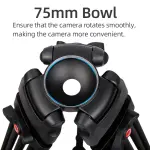 XILETU XV193B 1.8M Professional Heavy Duty Stable Aluminum Non-slip Video Tripod with Fluid Head for Camcorder DSLR Camera DV