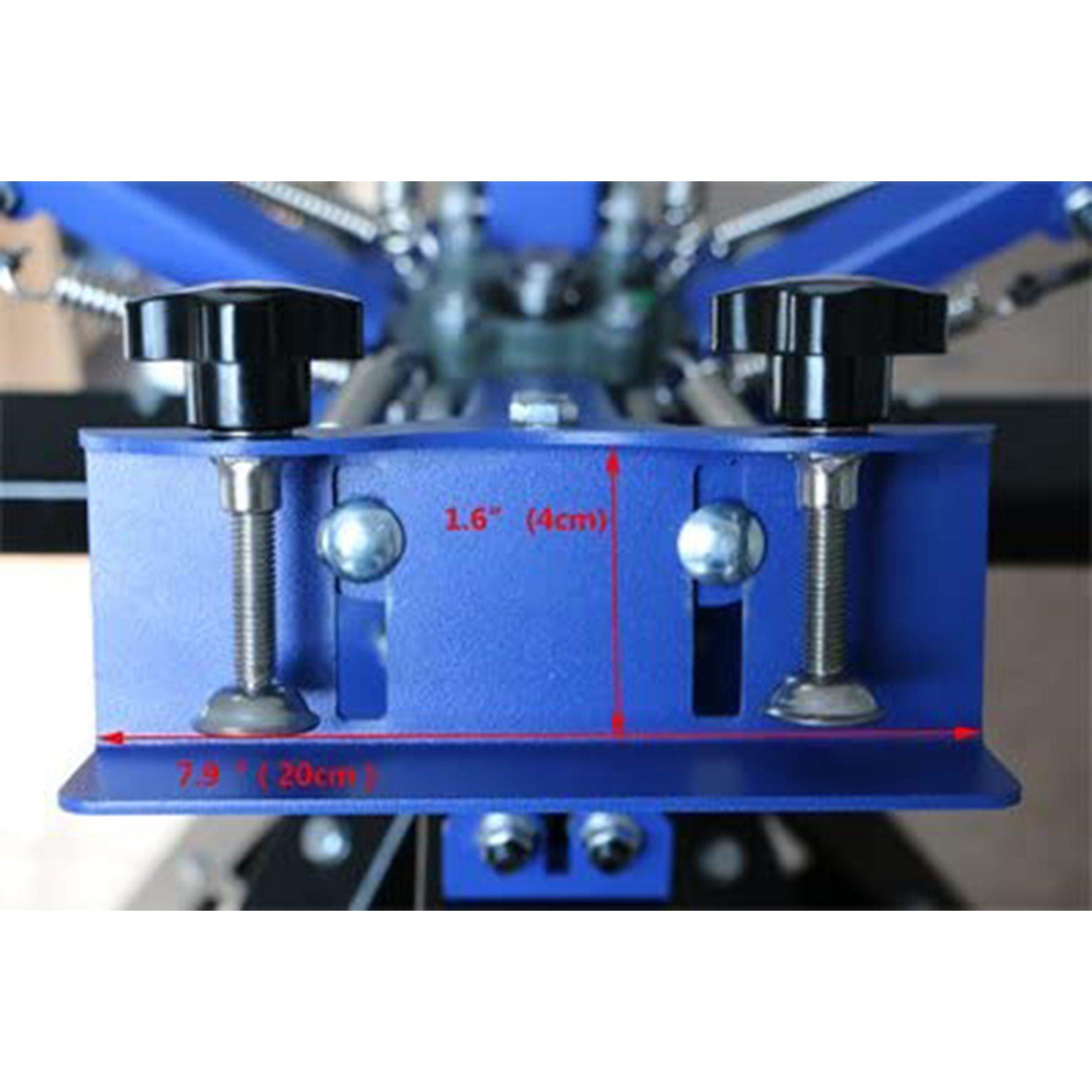 4 Color 4 Station Screen Printing Press Double Rotary Silk Printer ...