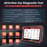 Launch X431 Pro Elite 2024 Diagnostic Tool, Bi-Directional obd2 code reader, ECU Online Coding, Full System, 37+ Resets Services, CANFD DOIP, FCA,