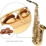 Alto Saxophone Brass Lacquered Gold E Flat Sax 802 Key Type Woodwind Instrument