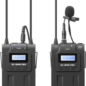 Boya BY-WM8Pro-K1 Professional 48-Channel UHF Wireless Lavalier Microphone System