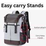 Camera Bag Backpack Fits Tablet, Camera Bag for Photographers With Tripod Holder iPad and Laptop