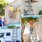 Portable extandable ladder , double position , two people at once from 3.4/5/6.6/8.2/12 meters (ngazi za kukunjika)