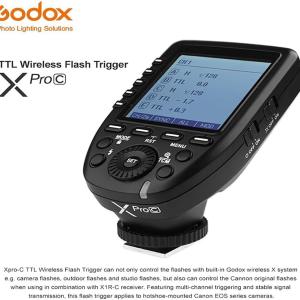 Godox Xpro TTL Wireless Flash Trigger for Canon/nikon/sony 1/8000s HSS TTL-Convert-Manual Function Large Screen Slanted Design 5 Dedicated