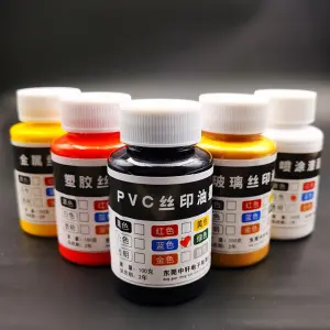 Text Sample Screen Printing 100 G/ Bottle Metallic Glasses Plastic Nylon PVC Carton Spraying Quick Drying Ink