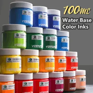 100ml Acrylic Water-Based Color Inks for Textiles Screen Printing Stencil Clothes/Cardboard/Fabric/Paper Pigment DIY Paints Tool