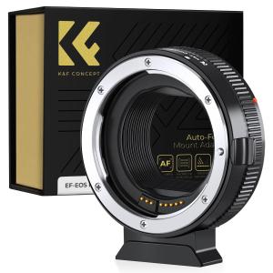 K&F Concept EF to EOS R Adapter, Auto Focus Lens Mount Adapter for Canon EF EF-S Lens and Canon EOS R Mount Cameras