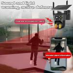AOC CCTV Security Cameras Outdoor WiFi,5G/2.4G Cameras for Home Security Solar Power with Dual Lens,Motion Detection,Night Vision,2-Way Audio,Weather Proof