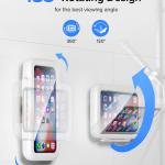 shower phone holder bathroom phone wall holder for smartphone cover box water proof rotatable