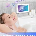 shower phone holder bathroom phone wall holder for smartphone cover box water proof rotatable