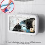 shower phone holder bathroom phone wall holder for smartphone cover box water proof rotatable