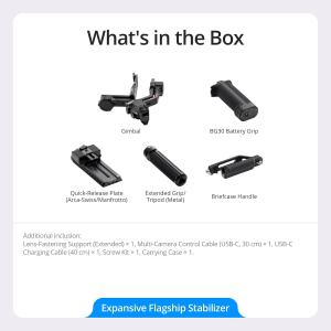 DJI RS 4 Pro, 3-Axis Gimbal stabilizer for Camera for DSLR & Cinema Camera Stabilizer 2nd-Gen Native Vertical Shooting,Camera Gimbal
