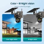 AOC CCTV Security Cameras Outdoor WiFi,5G/2.4G Cameras for Home Security Solar Power with Dual Lens,Motion Detection,Night Vision,2-Way Audio,Weather Proof