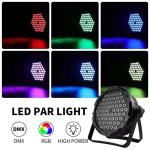 LED mini plastic flat par 54pcs 60pcs*1.5W RGB 3in1 stage light LED par light for stage wedding bar disco