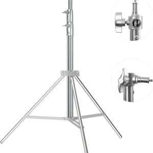 Heavy Duty Light Stand Photography: Stainless Steel silver
