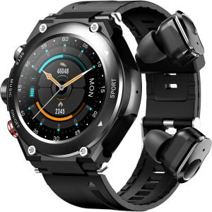 TWS 2 in 1 Smart Watch with Wireless Earbuds with Bluetooth  Earphones