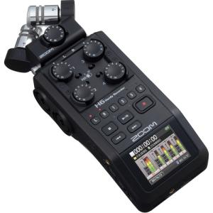 Zoom H6 All Black 6-Track Portable Recorder, Stereo Microphones